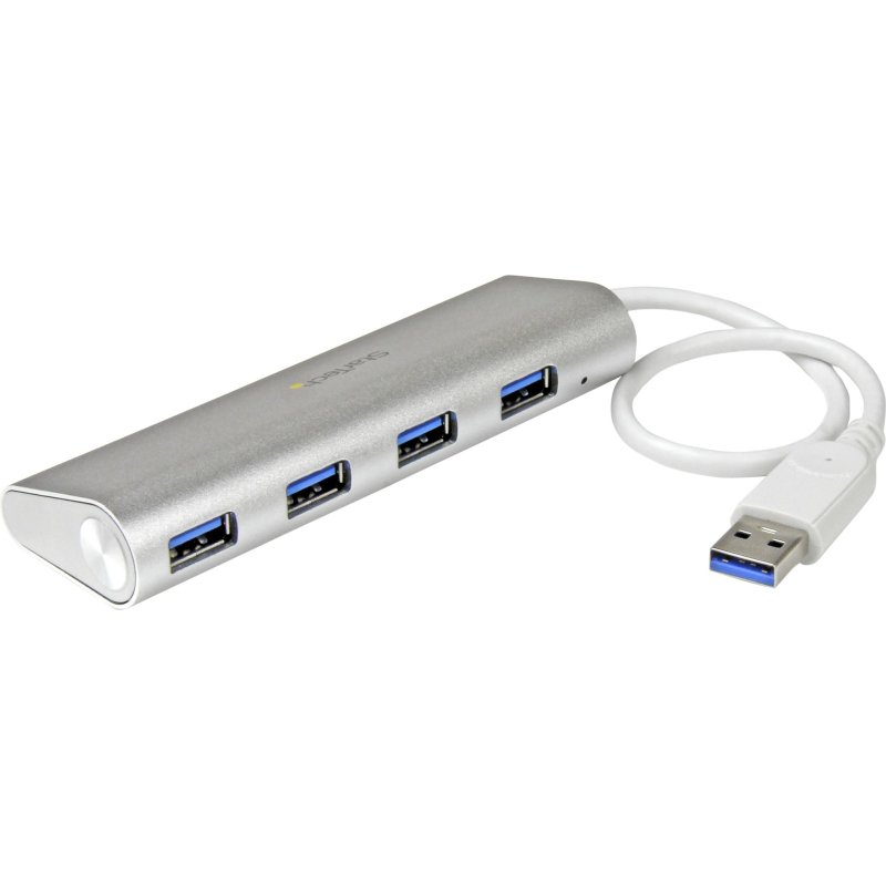 StarTech.com Hub USB à 4 Ports avec Ethernet, USB-A, Gigabit Ethernet/GbE, USB 5Gbps, Design Robuste, Alimentation par Bus, Hub USB 3.0 Portable pour Ordinateur Portable