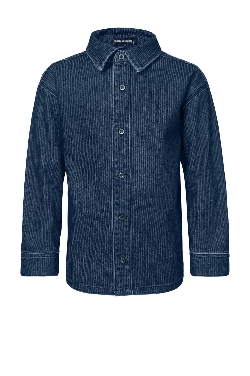 Blue Rebel gestreept denim overhemd Harper indigo stripe denim