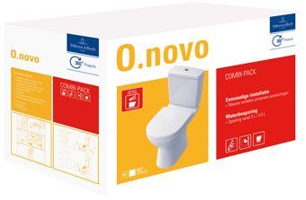 SCHADEMODEL: Villeroy & Boch O.novo combi-pack m. closetpot AO - reservoir- zitting wit