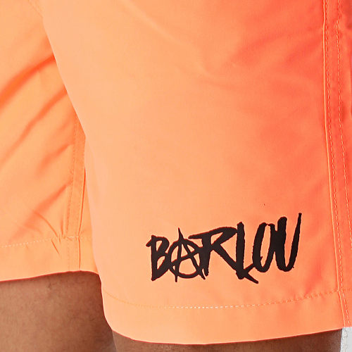 Short De Bain Barlou Orange Fluo Noir