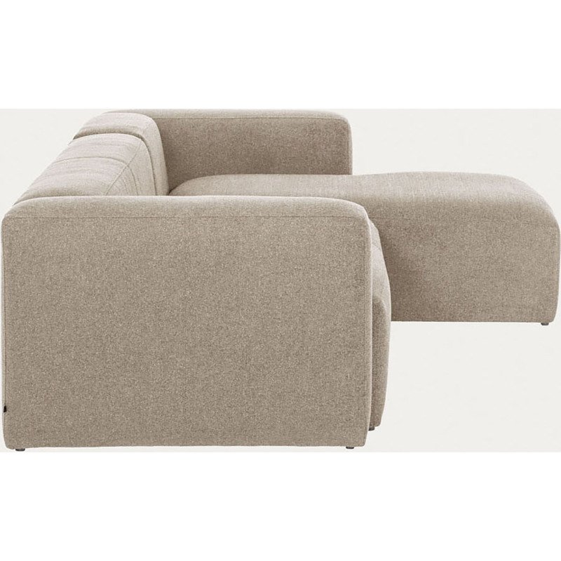 Canapé Blok 2 places méridienne droite beige 240 cm