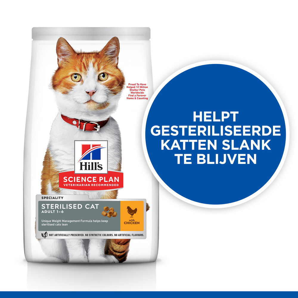 Hill's Science Plan Adult Sterilised Cat - Kattenvoer - 7 Kilogram - kip