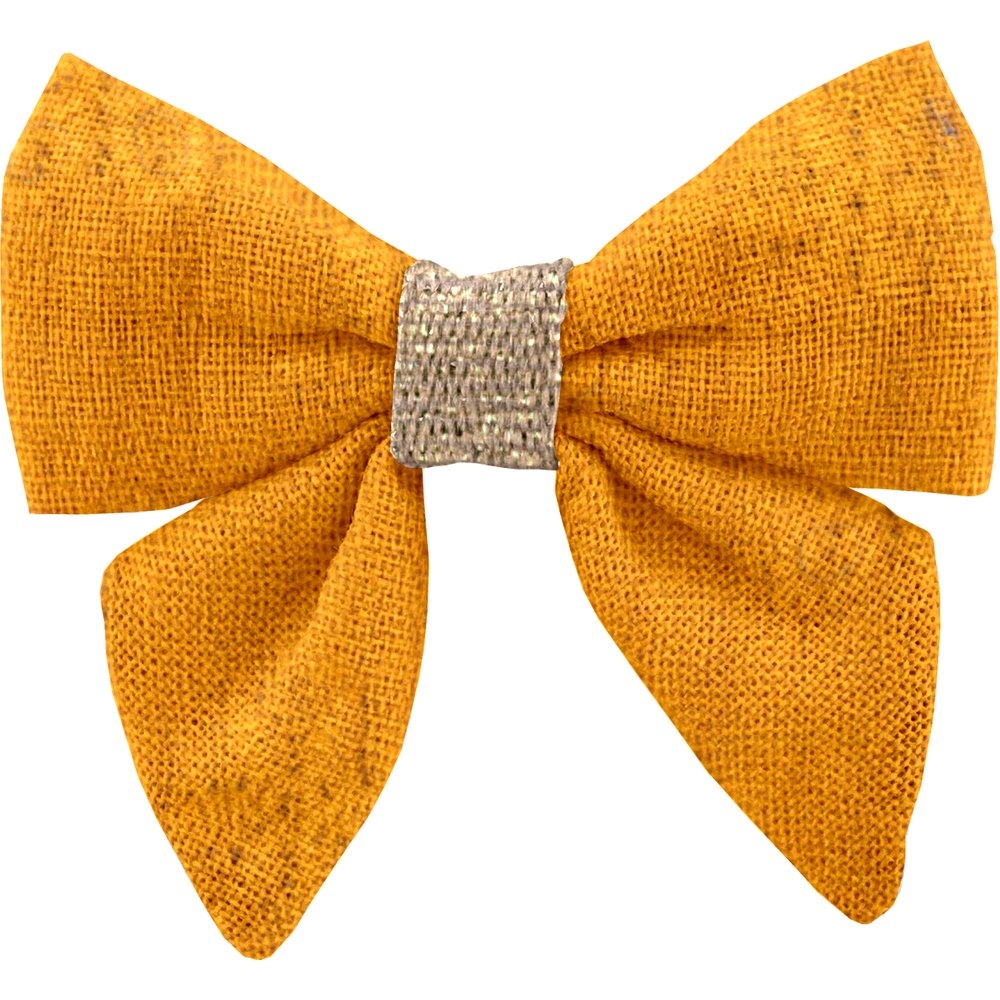 Barrette Mini Noeud Papillon Ochre