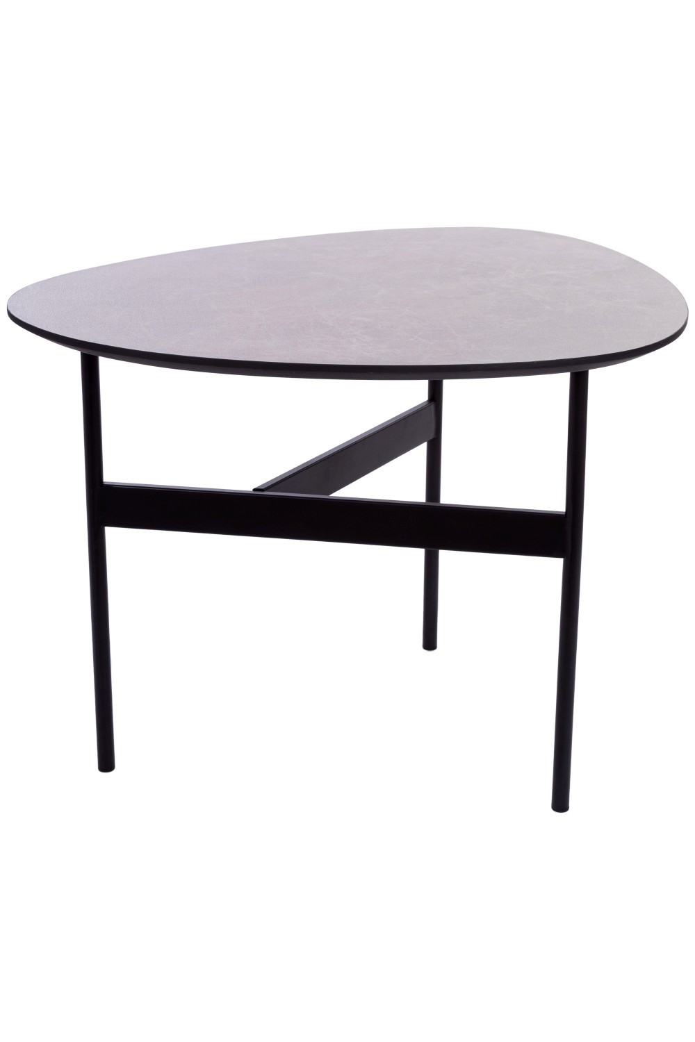 Beistelltisch DANIELA - hellgrau-schwarz - 51 cm breit