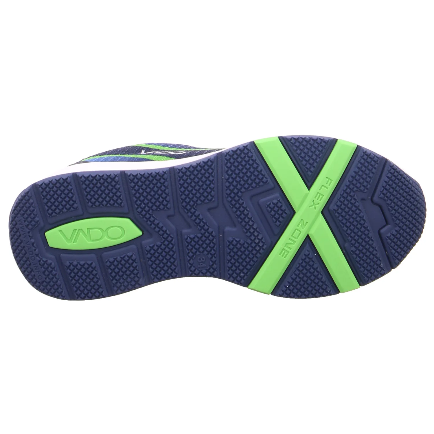 VADO Jungen-Halbschuh Binder Blau Textil  Sneaker Outdoor