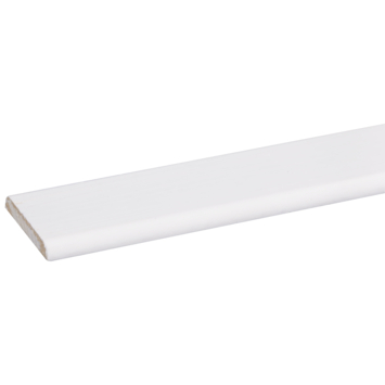 Afdeklijst grenen wit gegrond 5x37 mm 270 cm