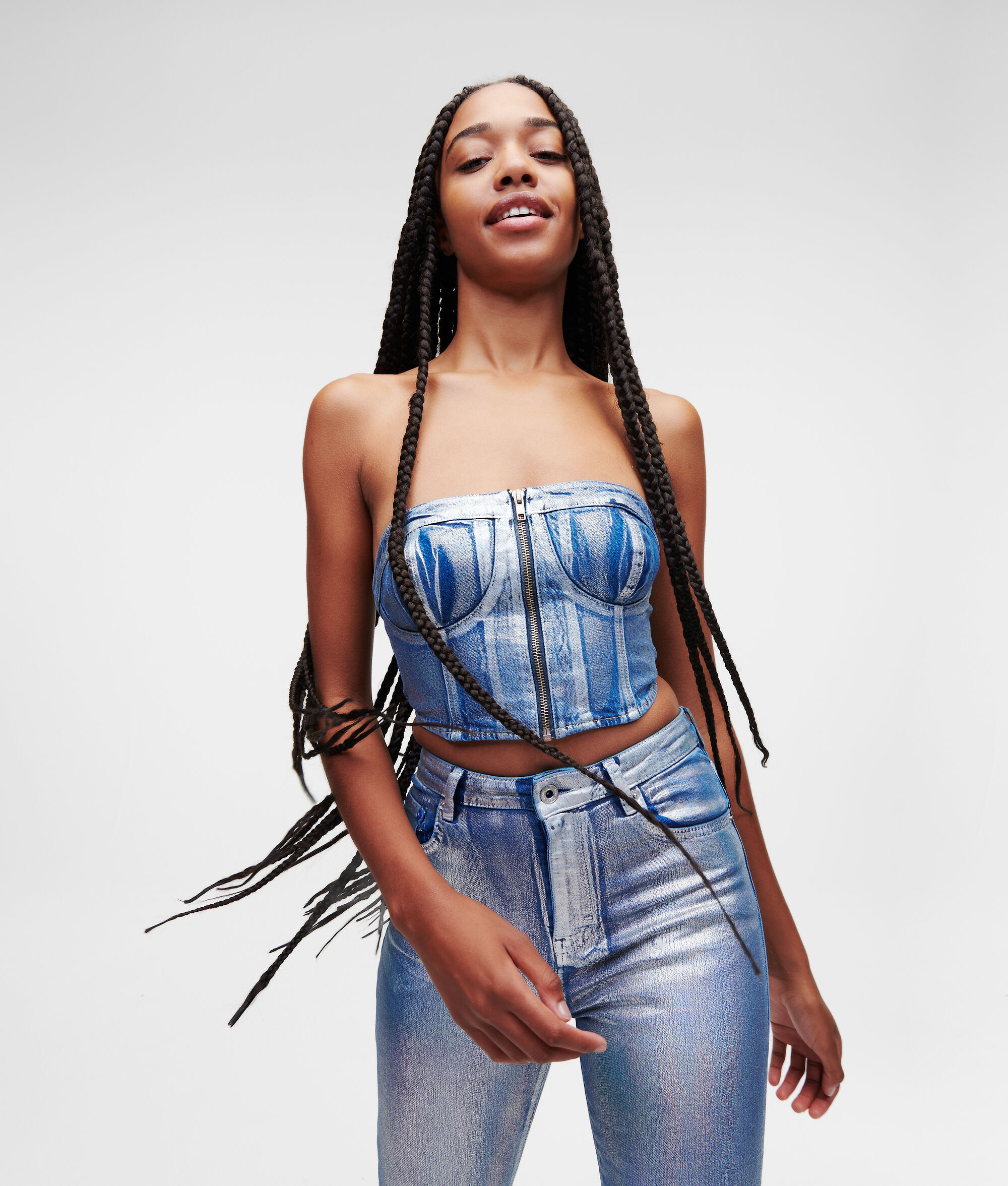 BUSTIER EN JEAN KLJ