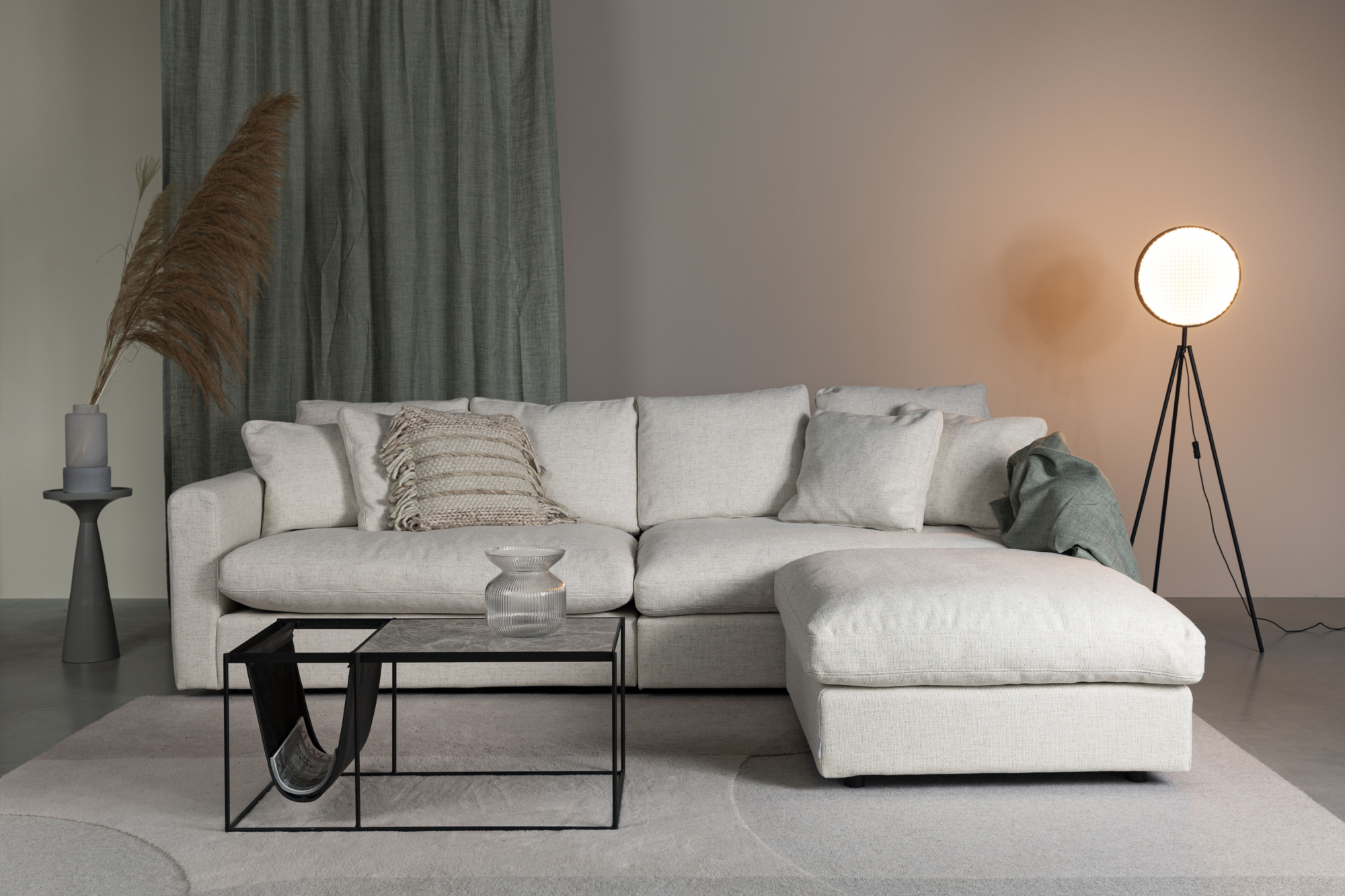 Zuiver hocker Sense Crème