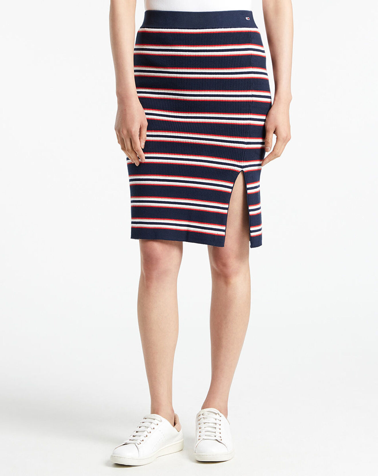 Tommy Jeans Jupe chaussette à rayures bleu marine