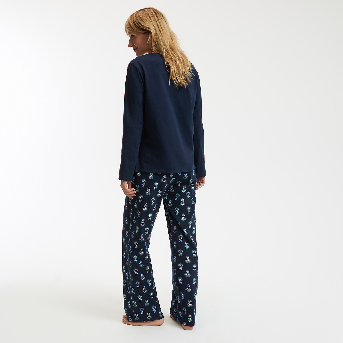 ANNE WEYBURN<br>Pijama de malha de algodão de manga comprida