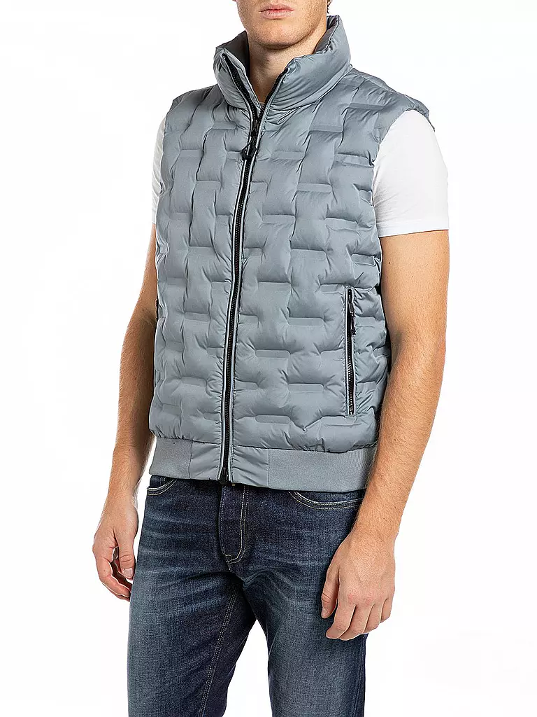 REPLAY Steppgilet  hellgrau