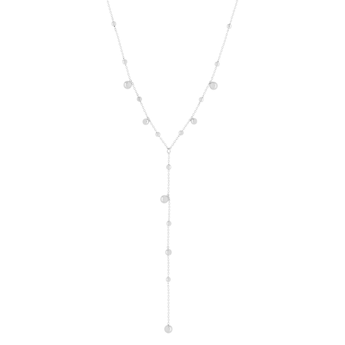Collier acier motif boule longueur réglable 40 à 45 cm