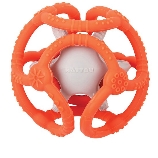 Set de 2 balles silicone   fluo        de               Nattou
