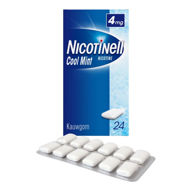 Nicotinell Kauwgom Cool Mint 4 MG 24 Stuks