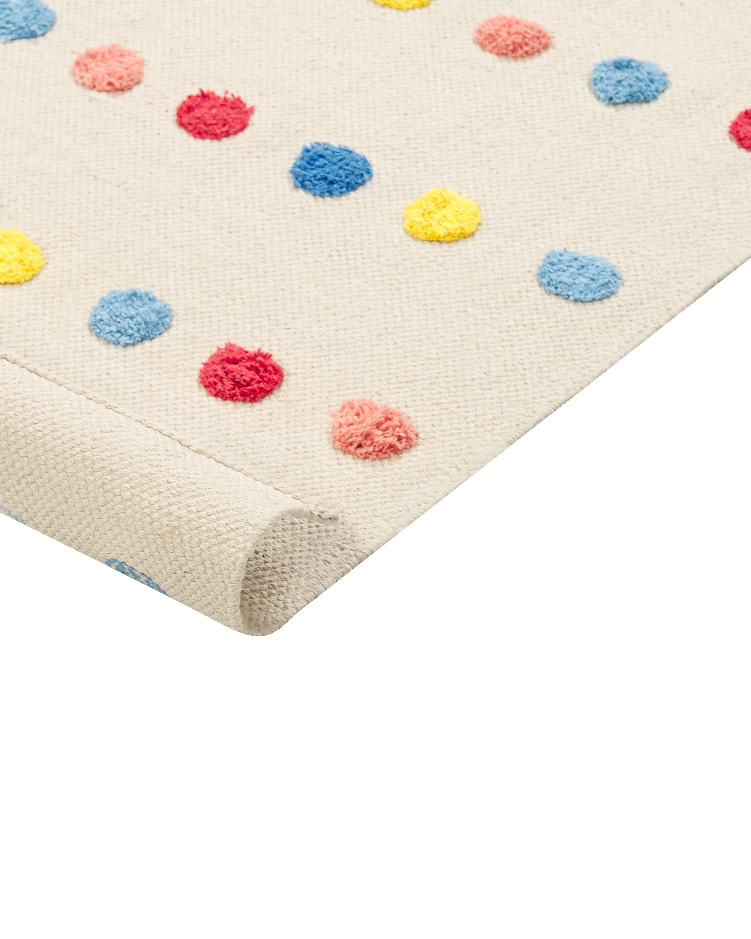Kindervloerkleed LELES Beige 80 x 150 cm Katoen