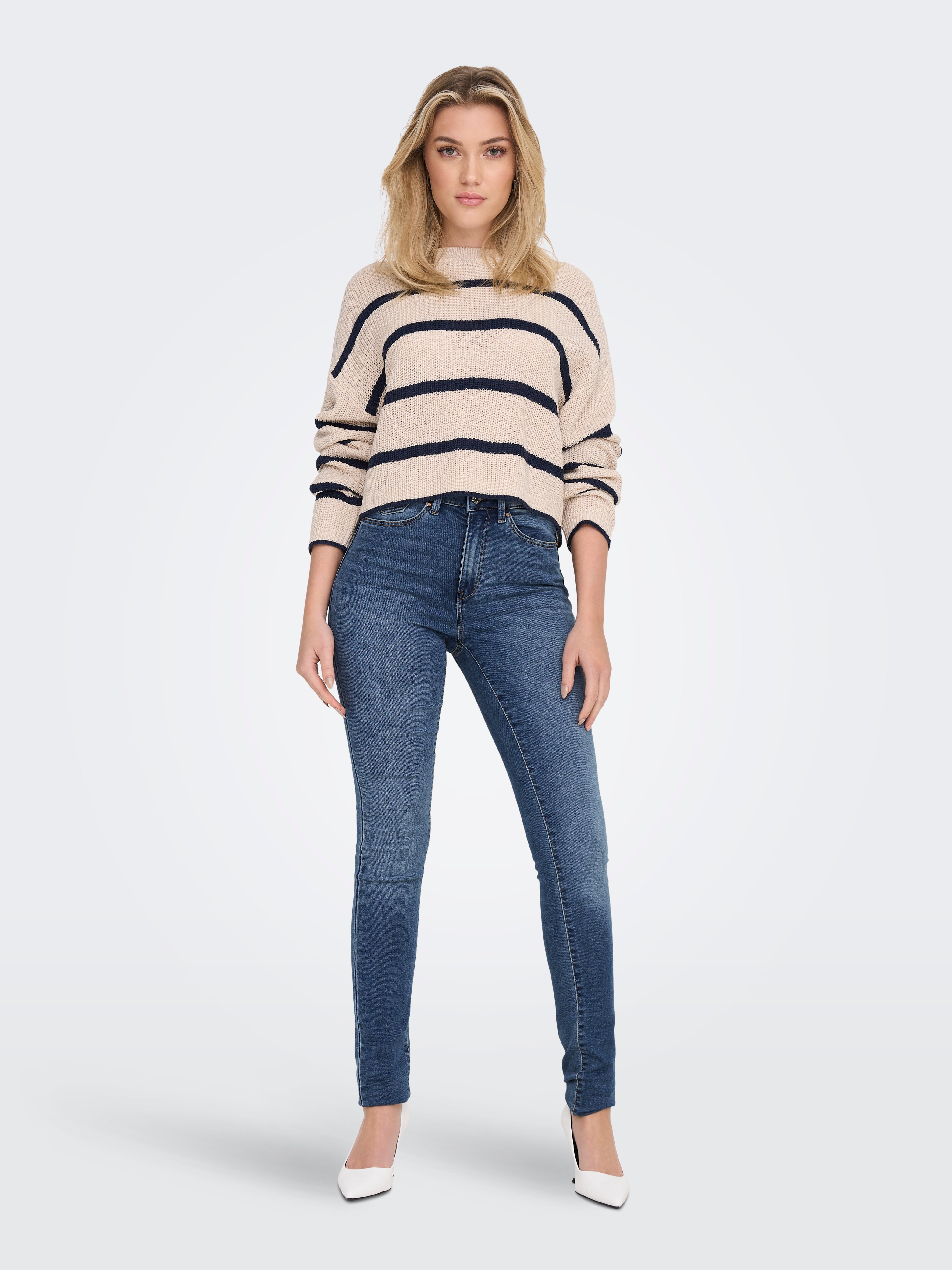 ONLFOREVER Hohe Taille Skinny Fit Jeans Medium Blue Denim
