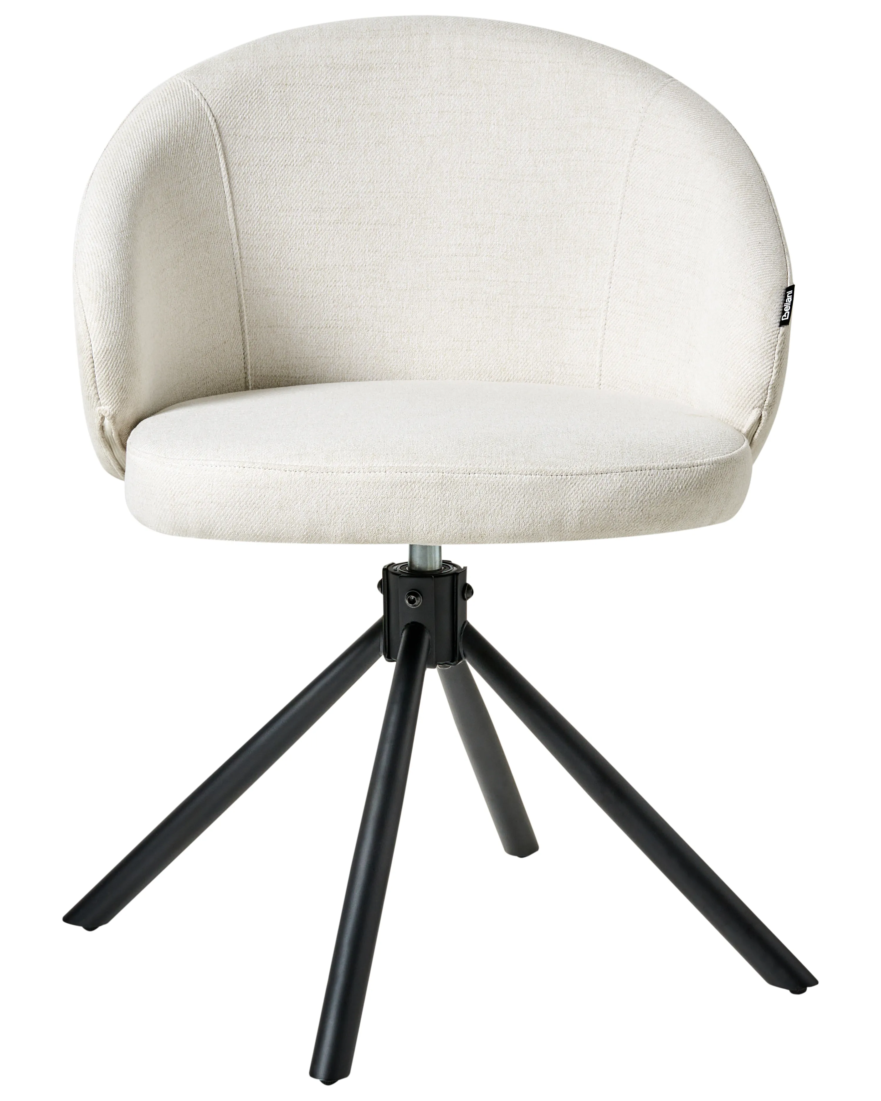 Set van 2 eetkamerstoelen draaibaar OVALO Stof Gebroken wit