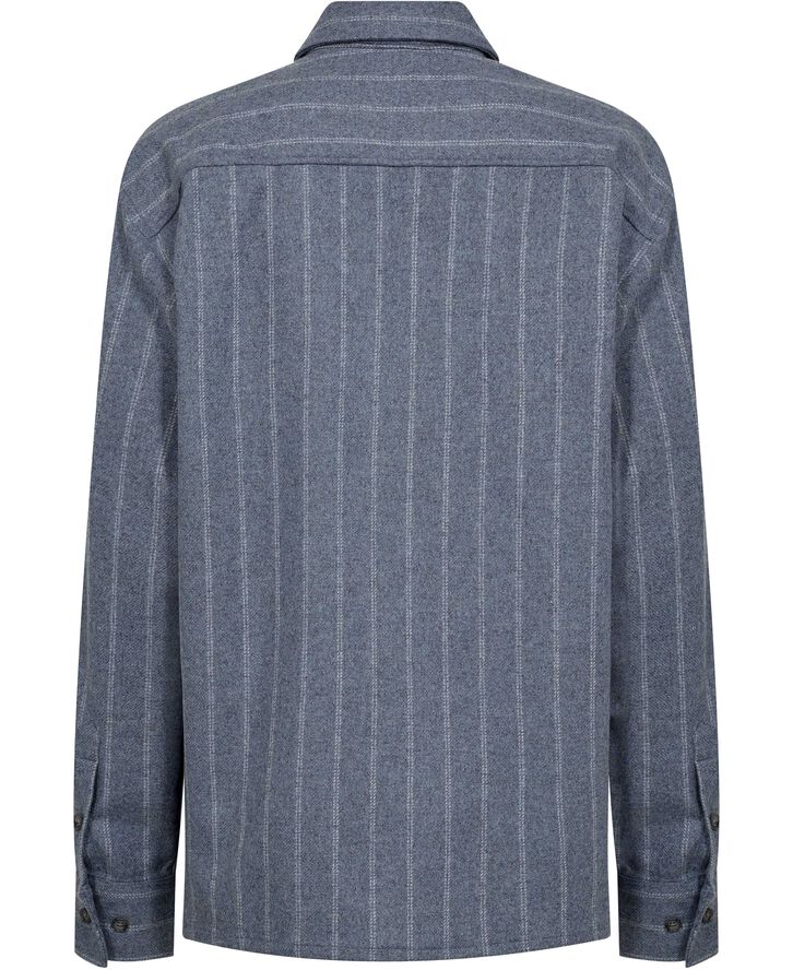 Filippa K Brushed Wool Overshirt Grey blue