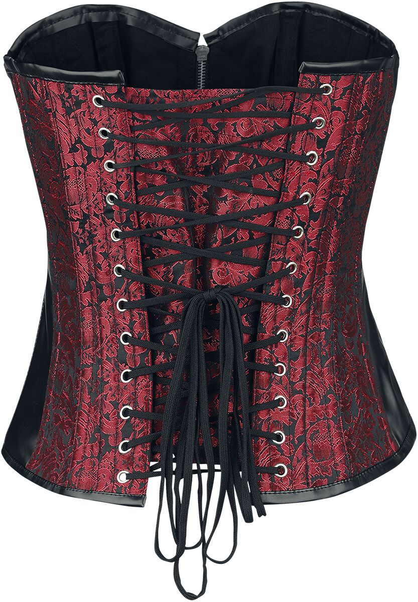 Corset avec Sangles & fermeture Éclair | Gothicana by EMP Corset