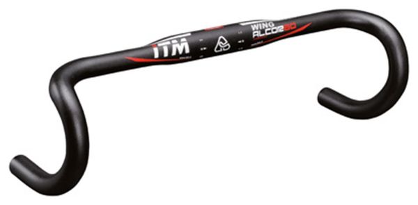 CINTRE ROUTE ITM ALCOR WING ALU PROFIL AILE NOIR 31 8 L 44 EXTERIEUR 295g DECO ROUGE-BLANC