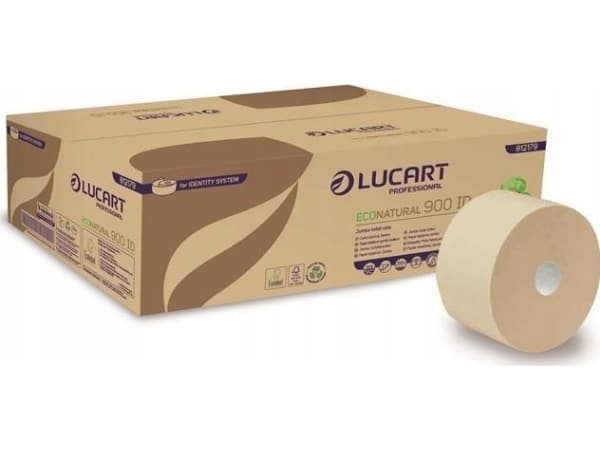 Karen Lucart EcoNatural 900 ID - Toalettpapir, 2 lag, 202 m, cellulose Fiberpack 12 ruller