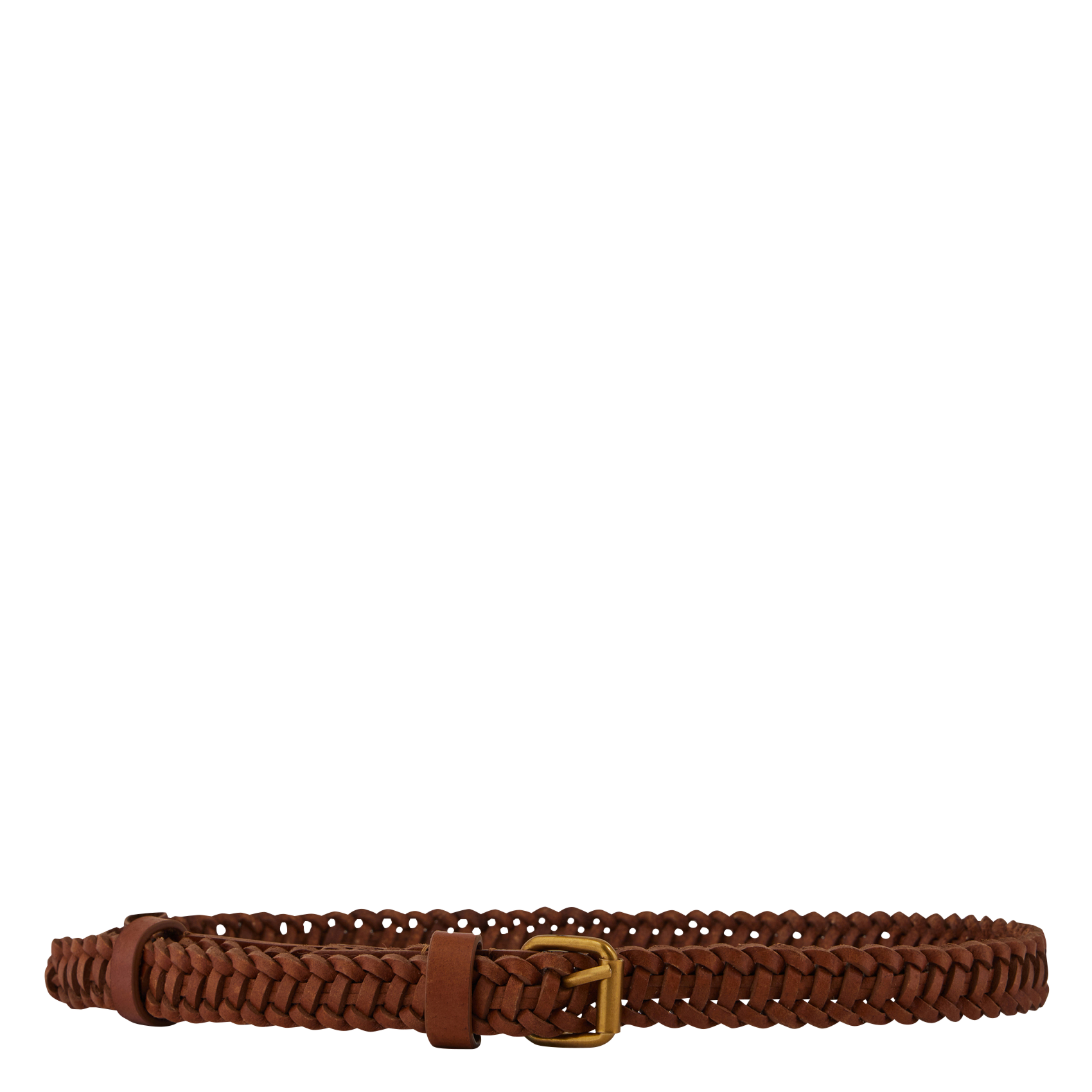 CAHORS - Ceinture tressée en cuir | Beige