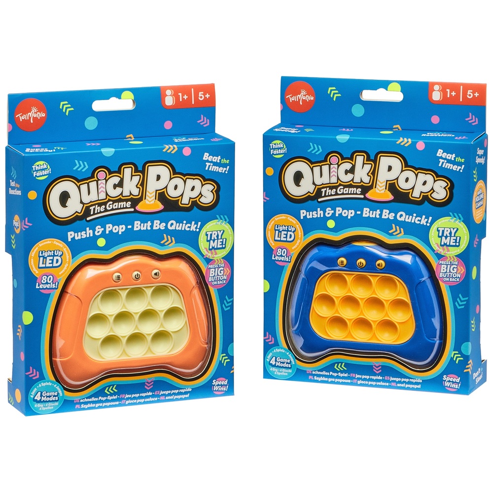 Toy Mania Quick Pops Elektronisches Push & Pop Fidget-Spielsortiment