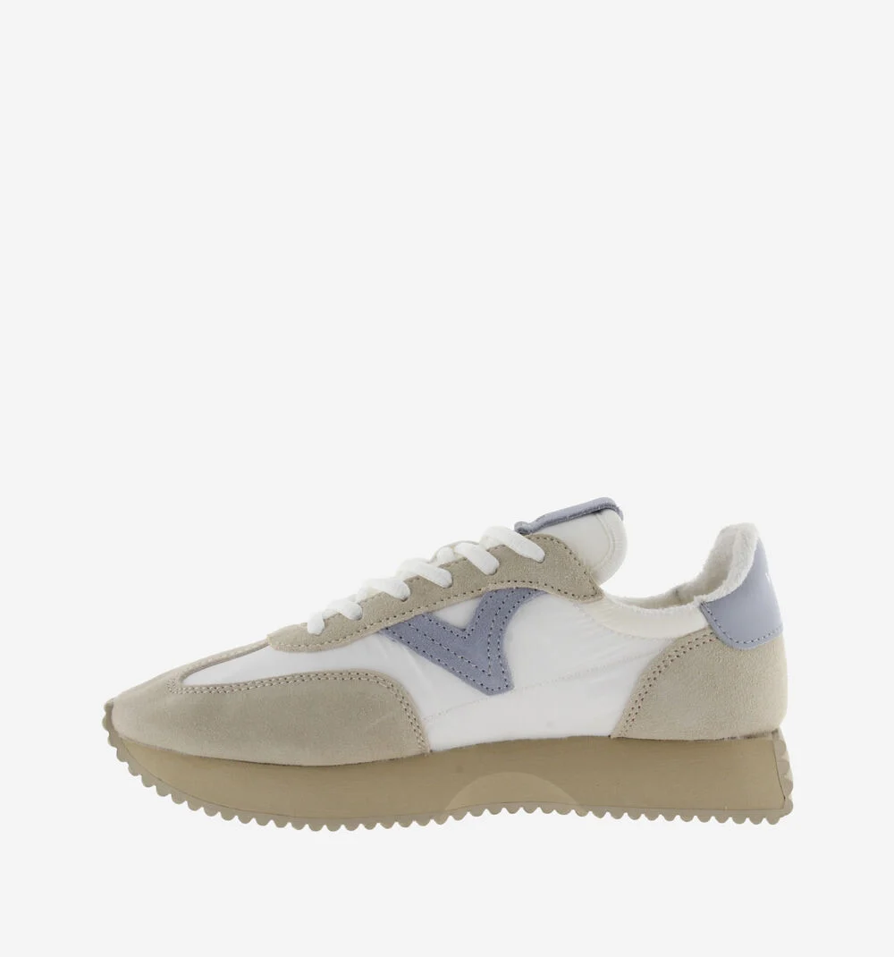 COSMOS CUIR FENDU RÉTRO Baskets semelle beige pour femme CELESTE
