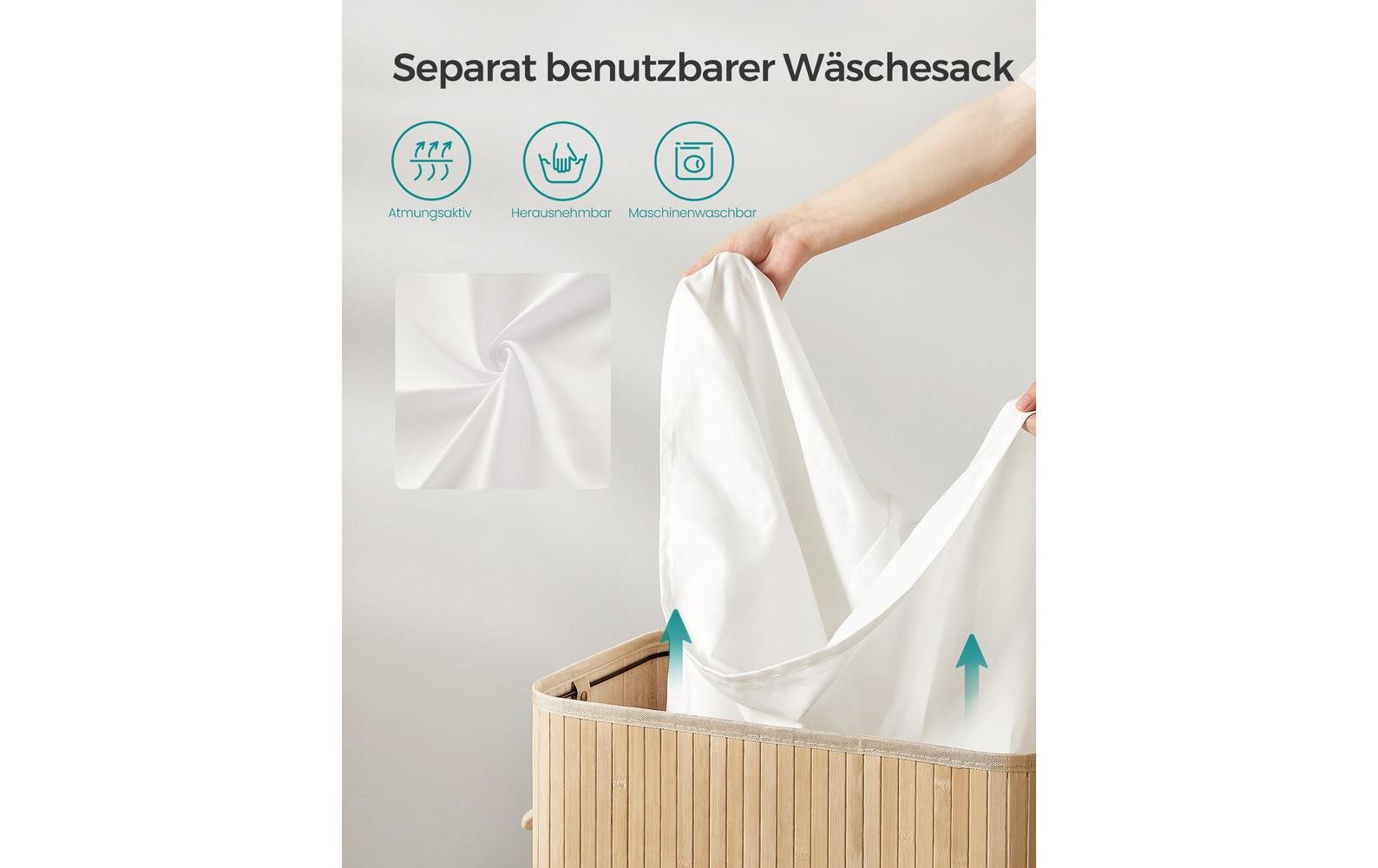 Wäschekorb 100 l, NatureWäschesammler