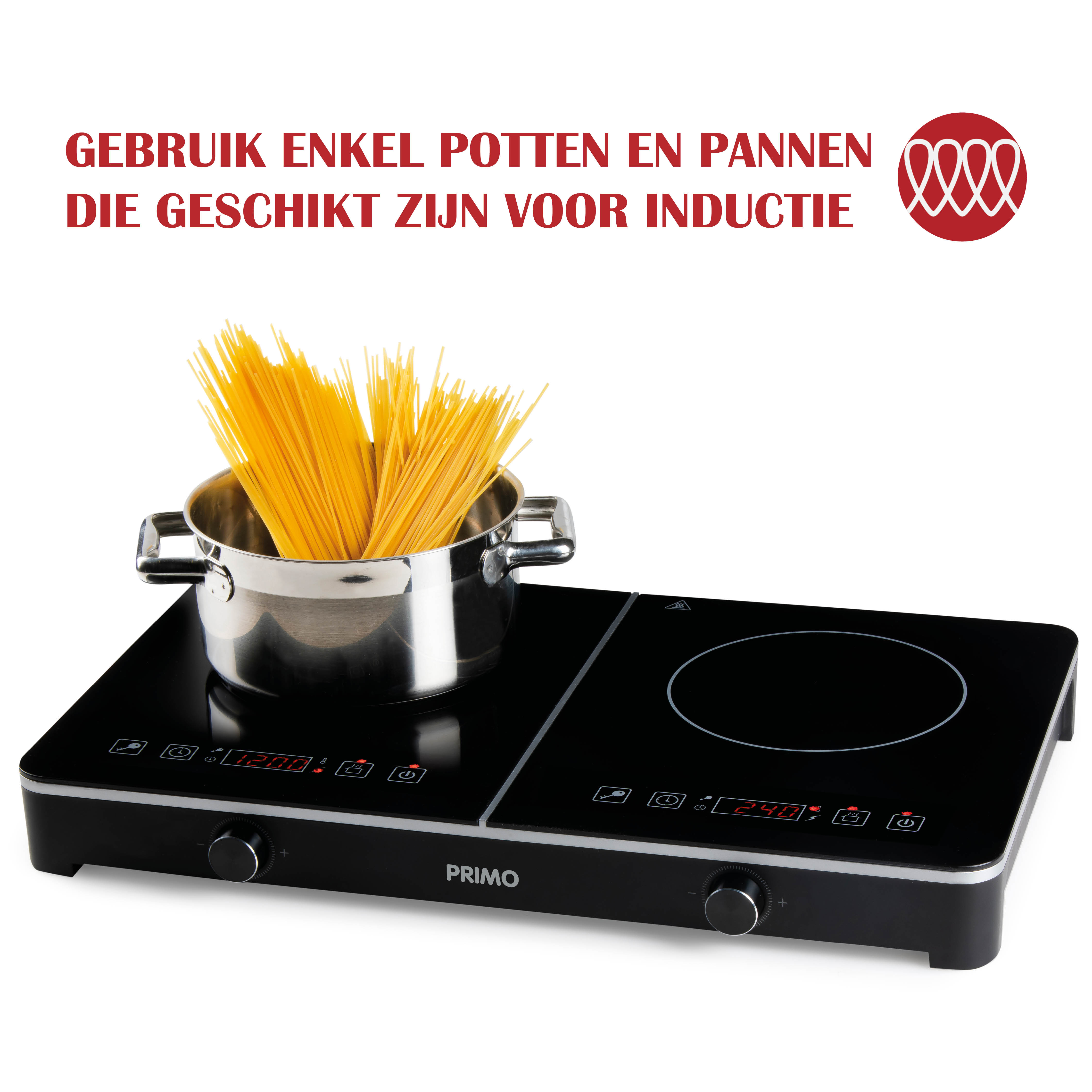 PRIMO PR303IKP dubbele inductiekookplaat