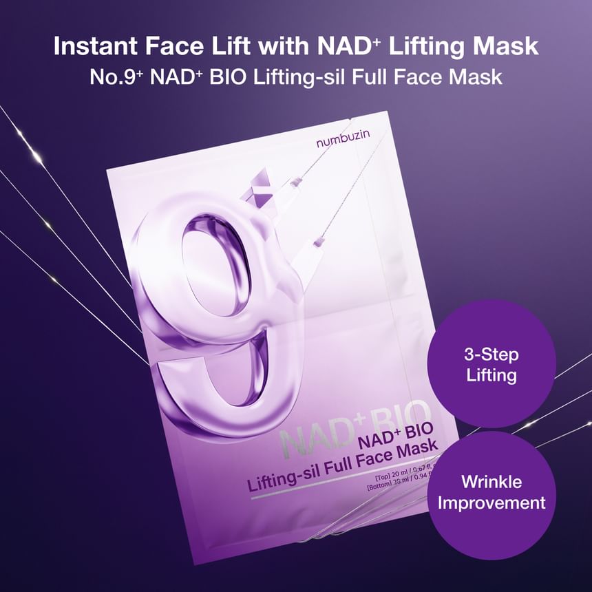 numbuzin - Nr. 9 NAD Bio Lifting-sil Full Face Mask Set