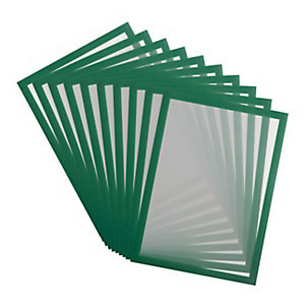 Tarifold Magneto Pro Solo - Pochette murale - Cadre d'affichage magnétique A4 - Cadre vert - Lot de 10