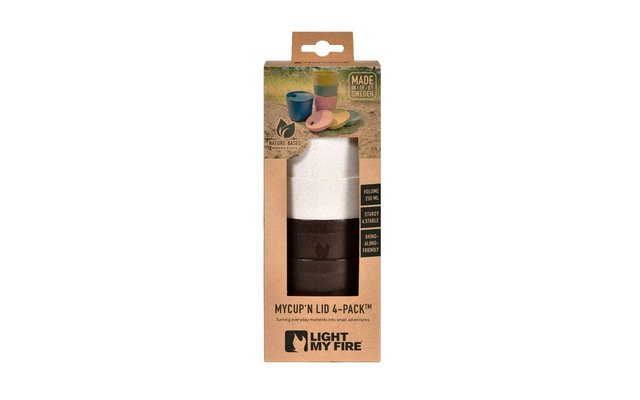 Light My Fire MyCup'n Lid short  4er Pack nature