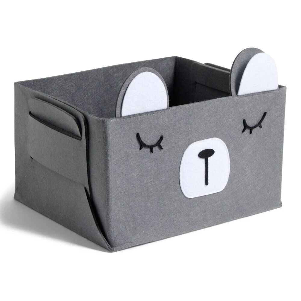 Panière de rangement pour enfant motif animal feutrine 4 modèles