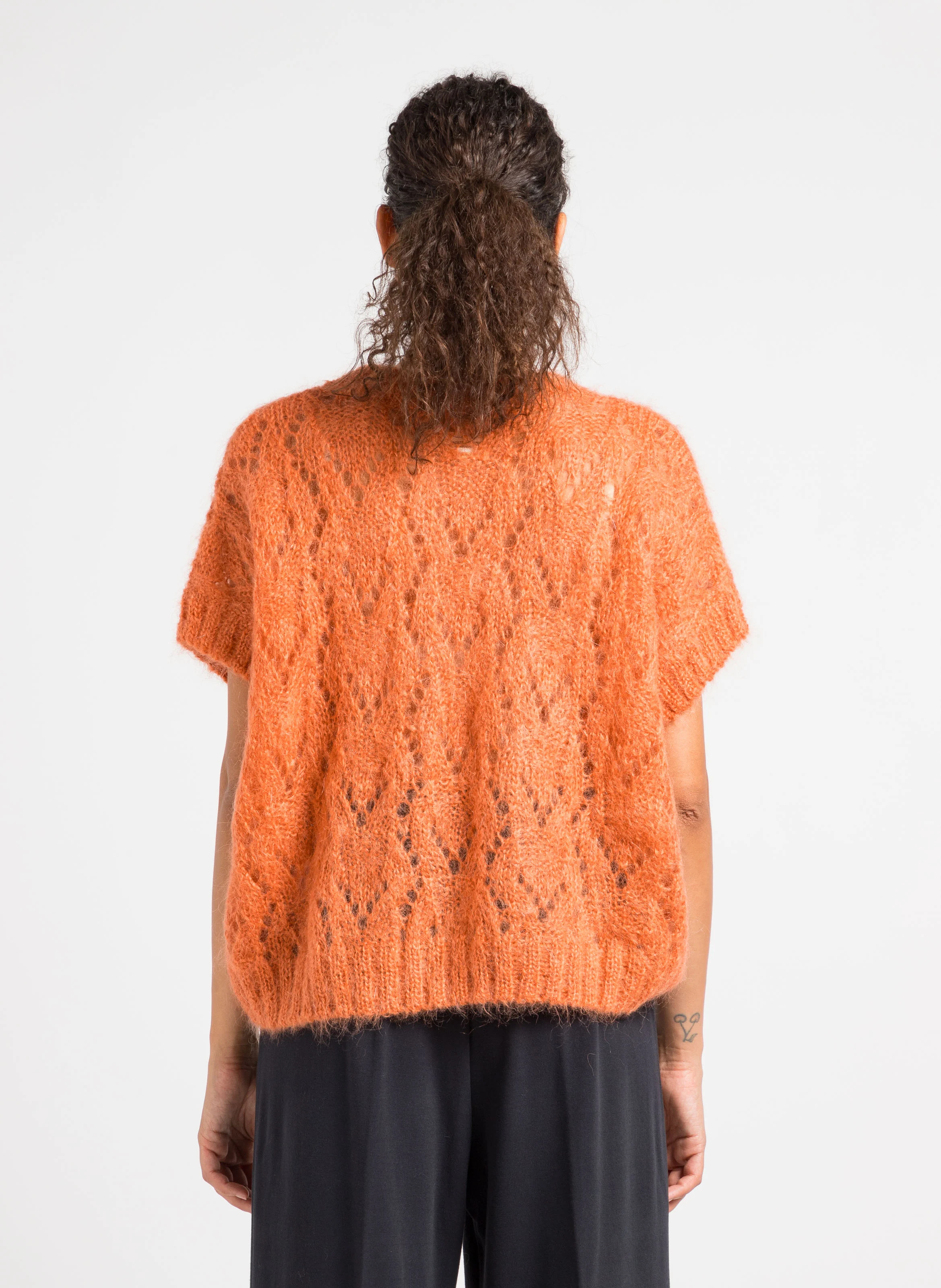 ABE - Pull col rond ample | Orange