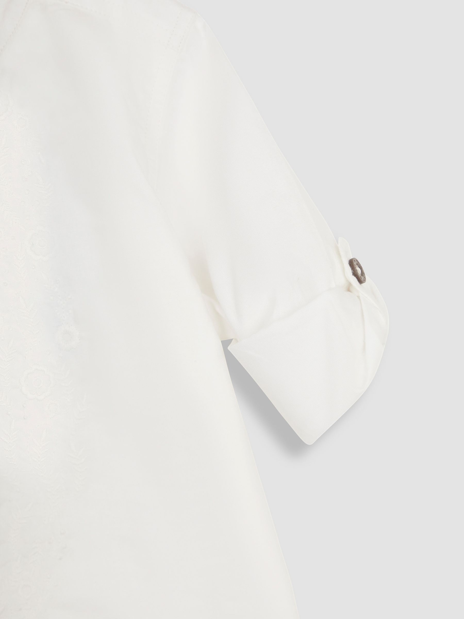 JoJo Maman Bébé 2-delige Eid-set van geborduurd overhemd zonder kraag plus broek