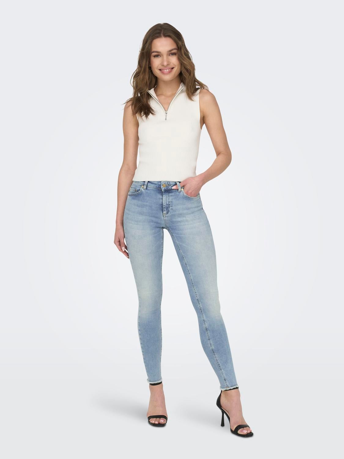 ONLBLUSH Mittlere Taille Skinny Fit Jeans Light Blue Denim