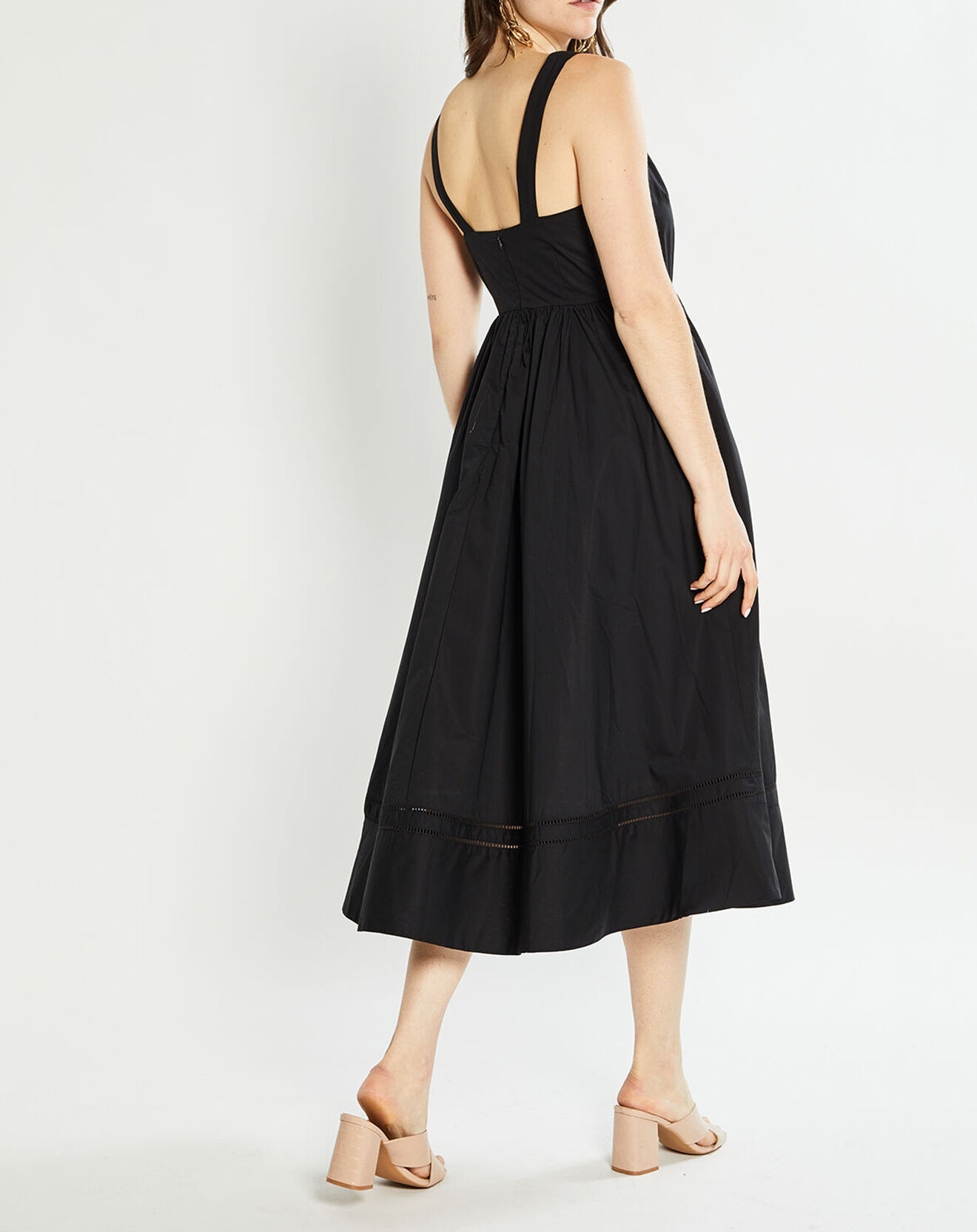 Karl Marc John Robe longue Renoir en Coton noire
