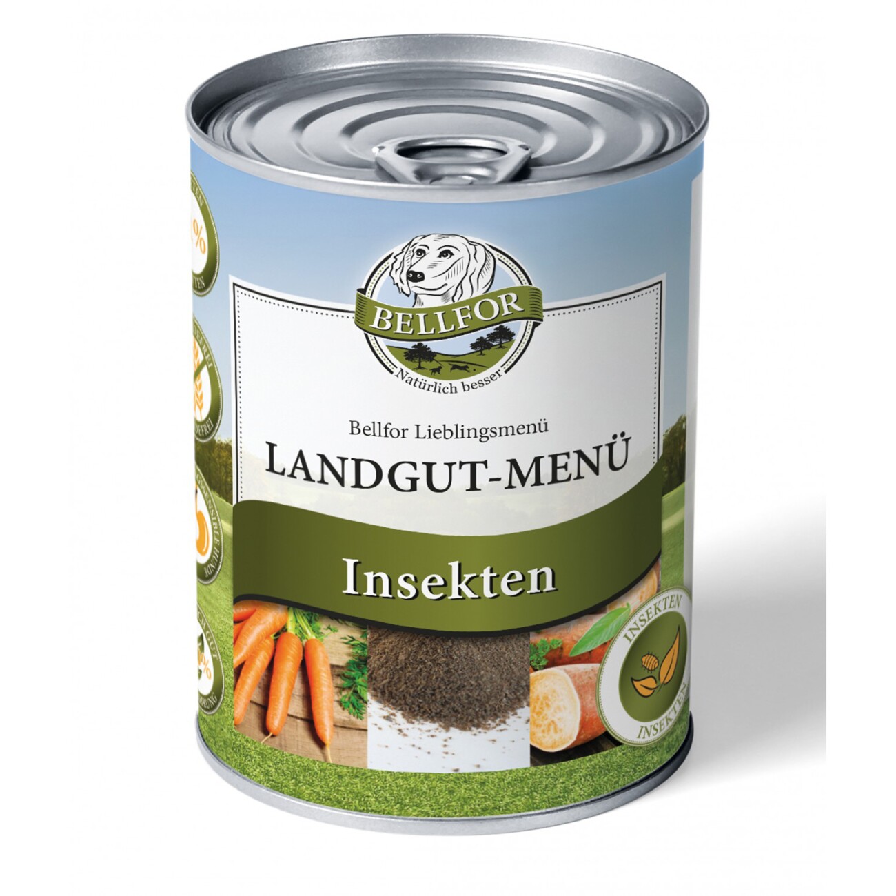 Bellfor Hundefutter Nass mit Insekten - Landgut-Menü - 6x800g