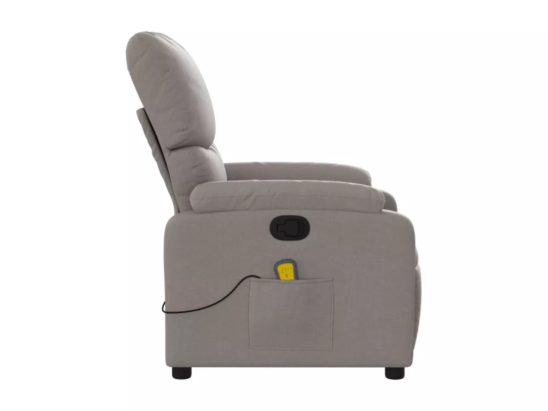 Fauteuil massant inclinable Taupe Tissu