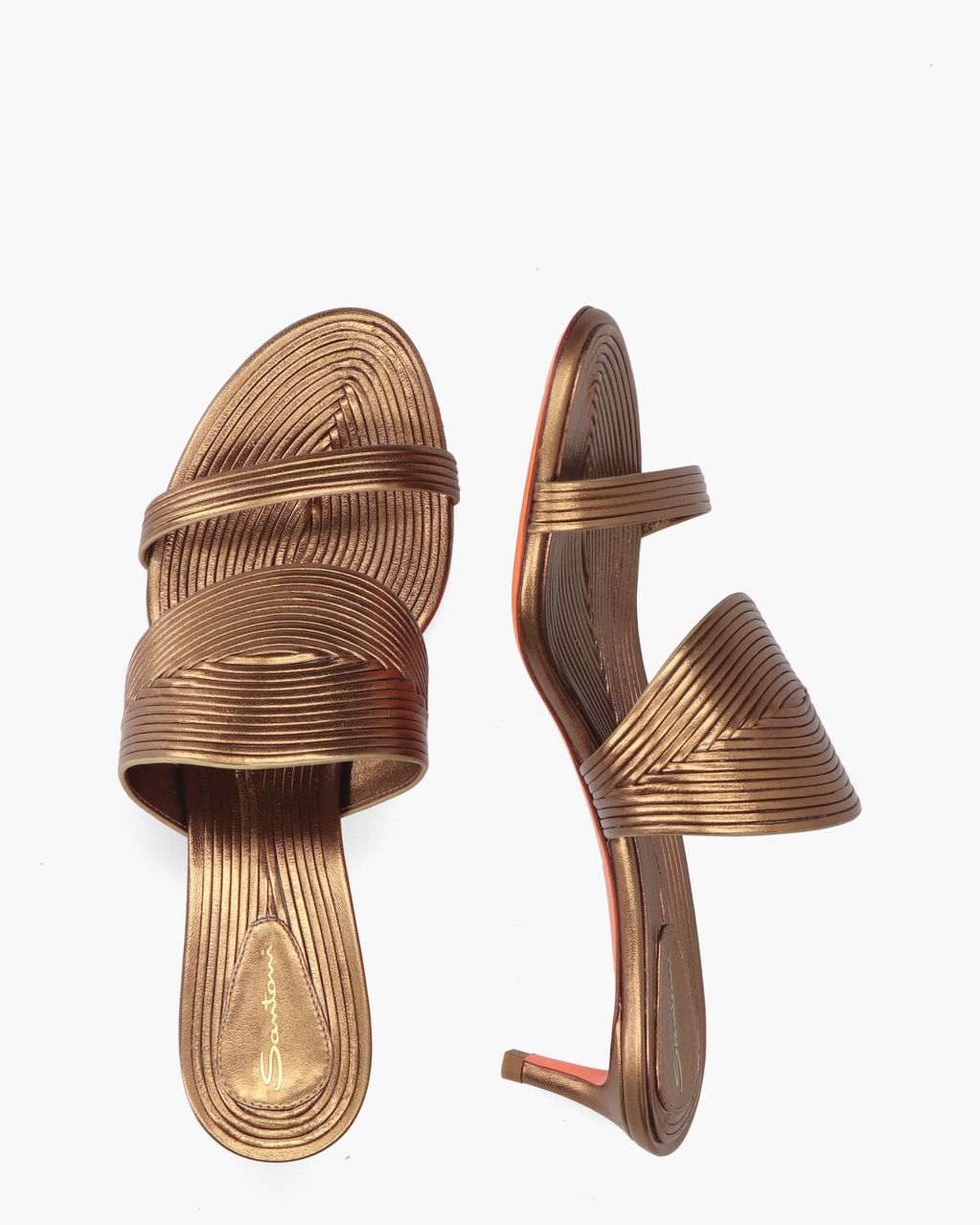 Santoni 71622 Goud Damesslippers