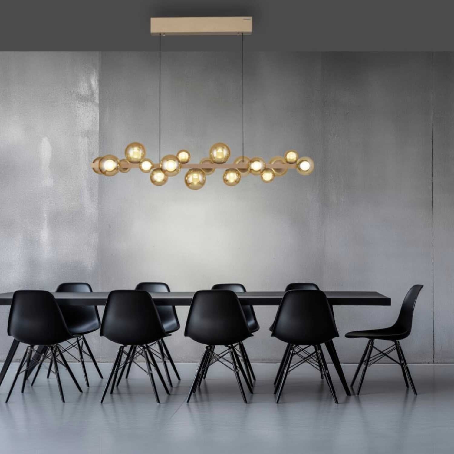 Neuhaus PUREÂ® Hanglamp Pure E-Popup Champagne L 120cm incl. Remote