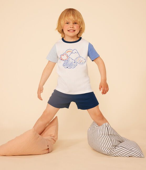 Pyjama short uni en coton enfant