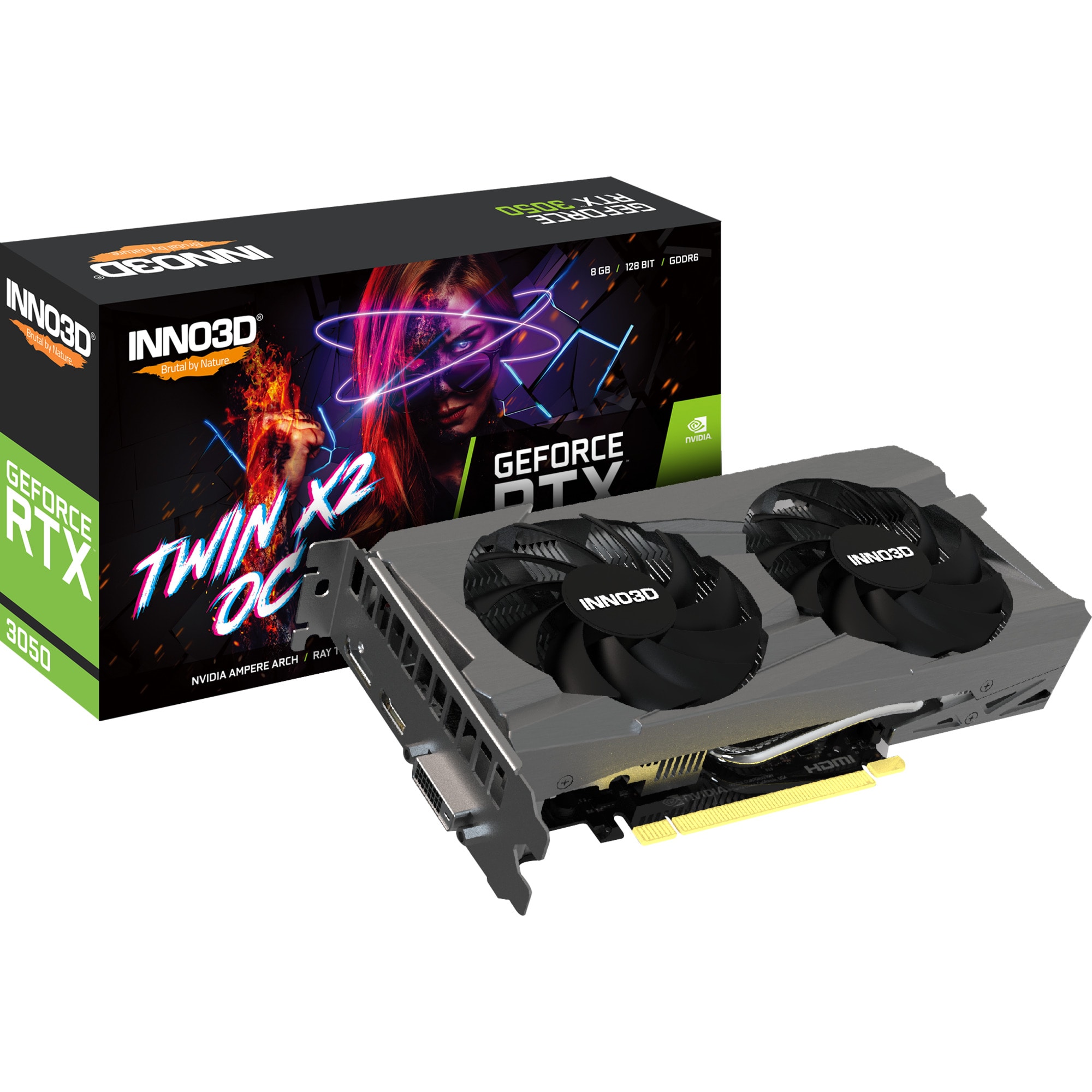 Inno3D Grafikkarte GeForce RTX 3050 TWIN X2 OC V2