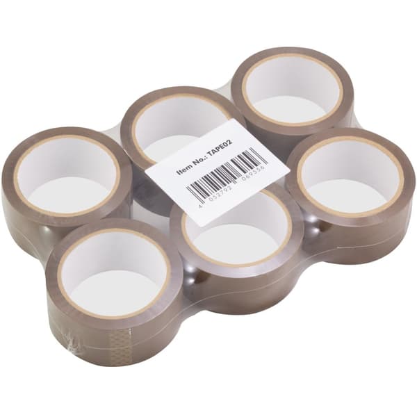 LogiLink Pakketape Quiet 48 mm x 66 m, brun 6-pakning