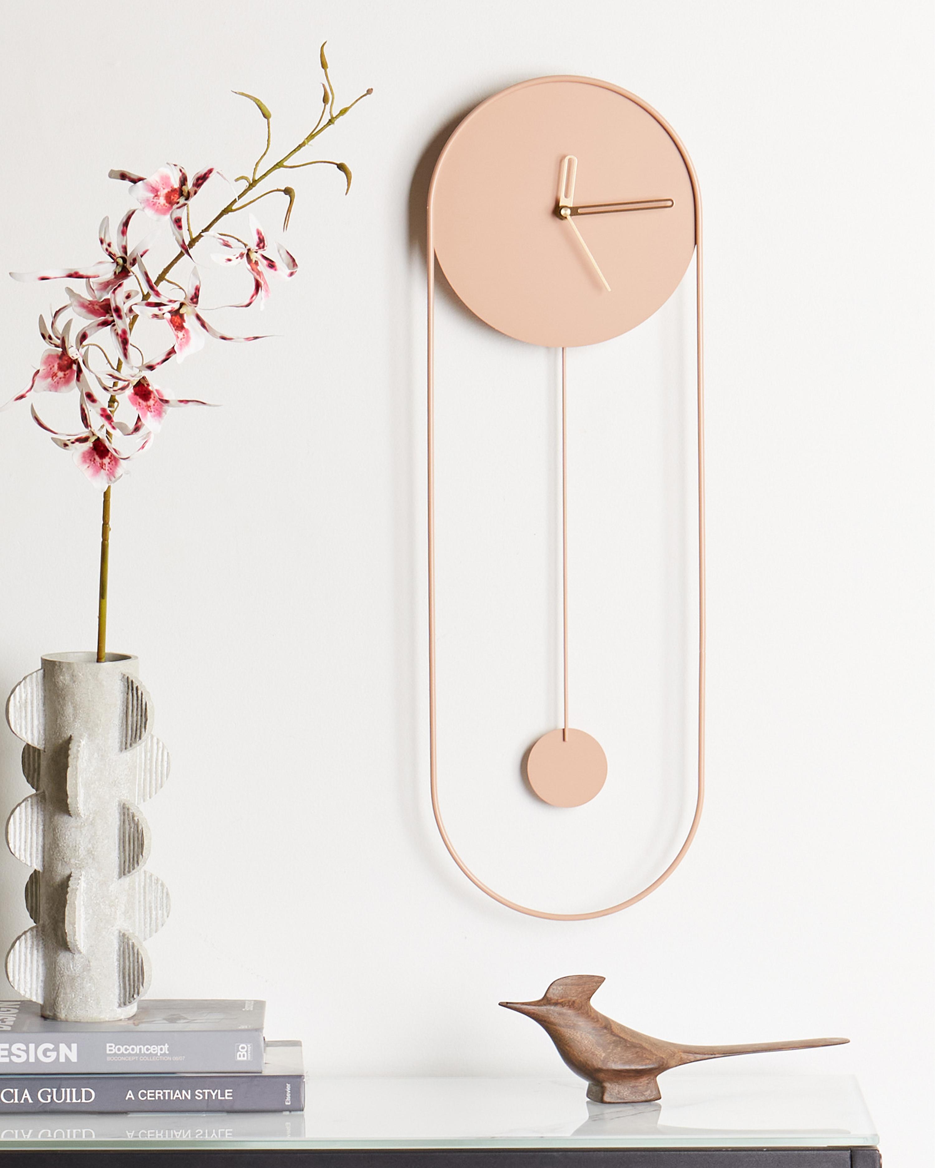 Wandklok SALVAN 20 cm Metaal Perzikroze