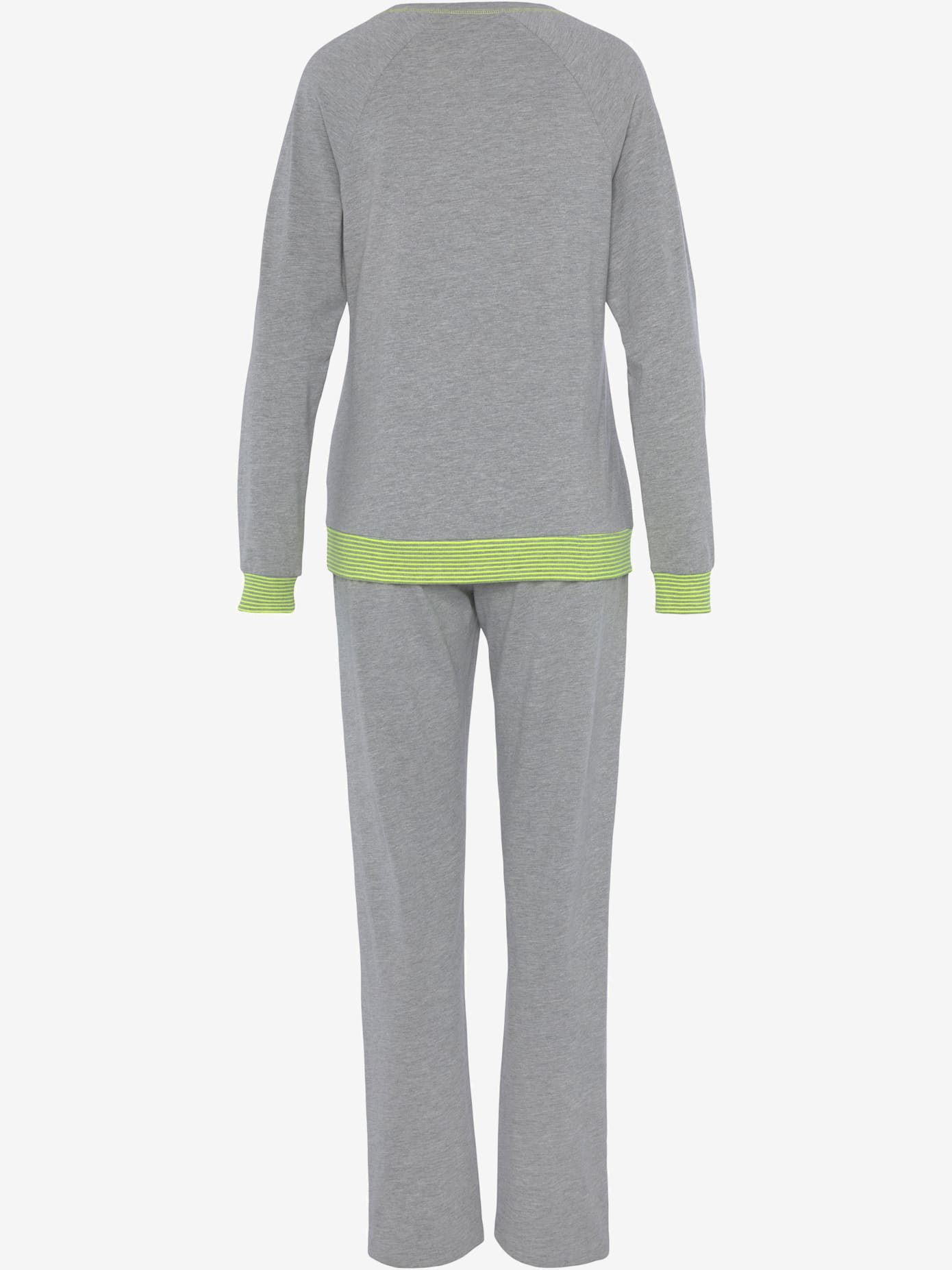 Pyjama avec bords-côtes en fils teintés couleur fluo