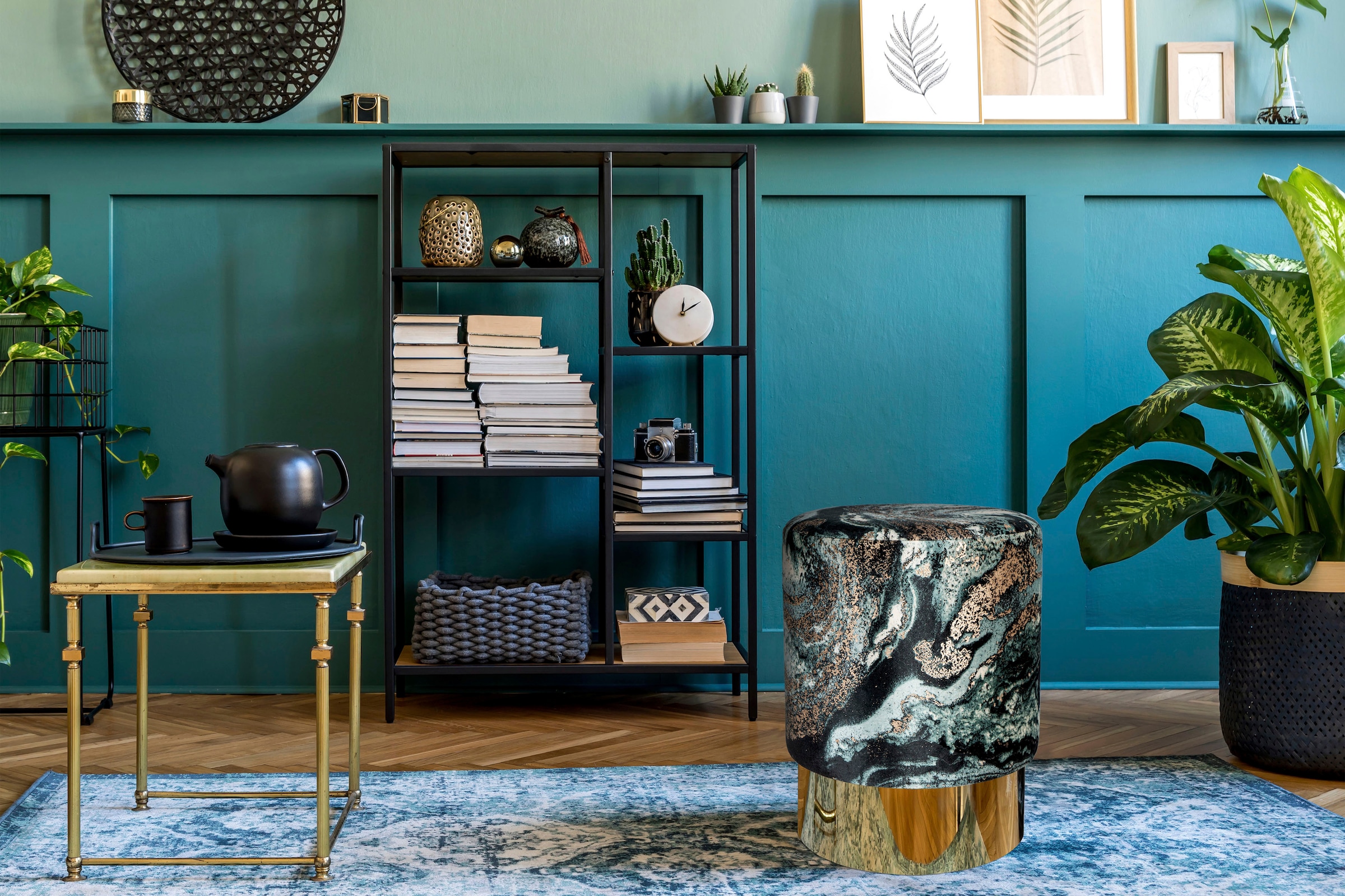 Kayoom Sitzhocker »Hocker Gipsy 325, stilvoller Sitzhocker, runde Form, stilvolles Design« 1 Stk. tlg. facettenreich, platzsparend, vielfältig einsetzbar, weiche Polsterung
