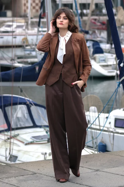 Banned Retro Girl Boss broek in bruin