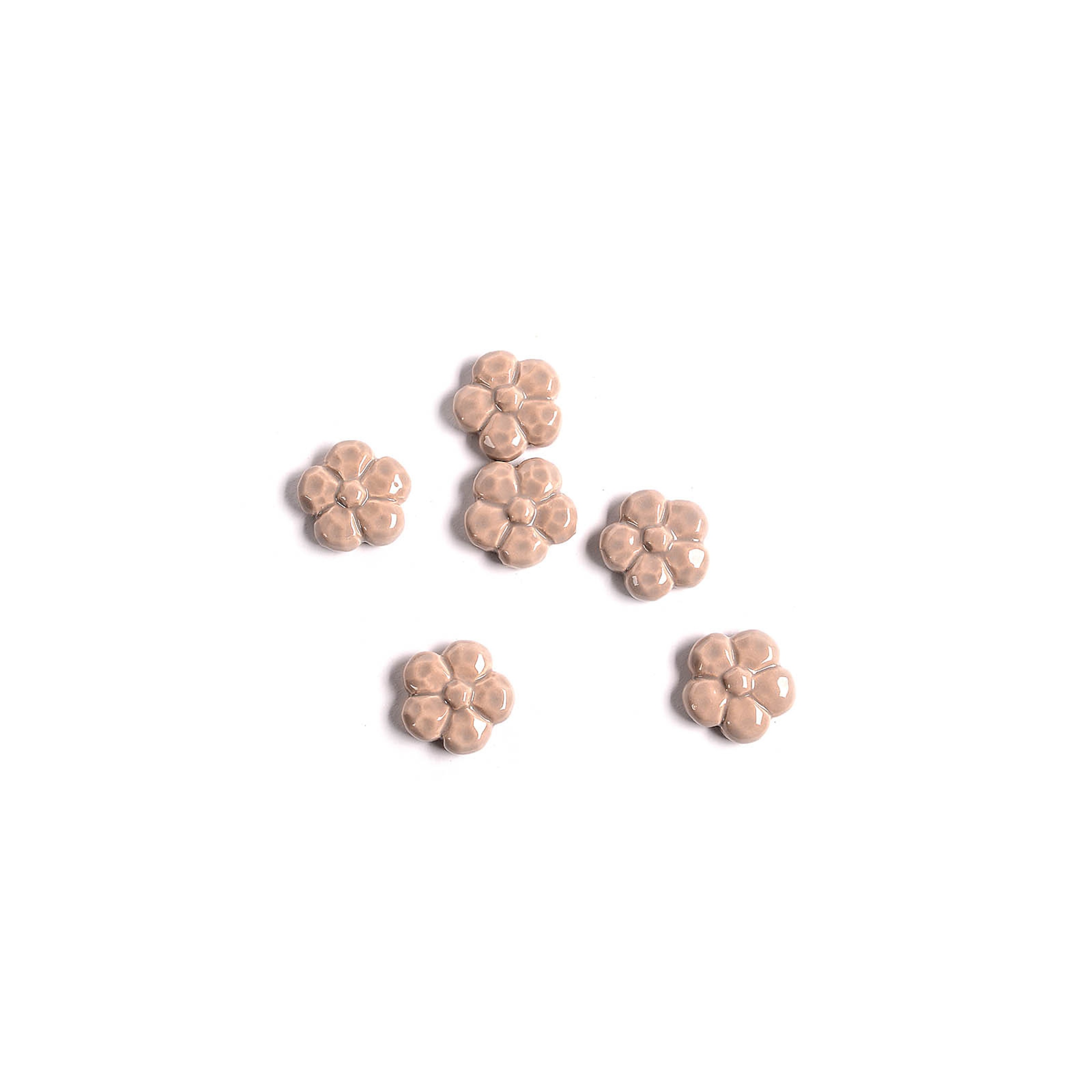 taupe, ⌀ 3 cm, 6 Stück